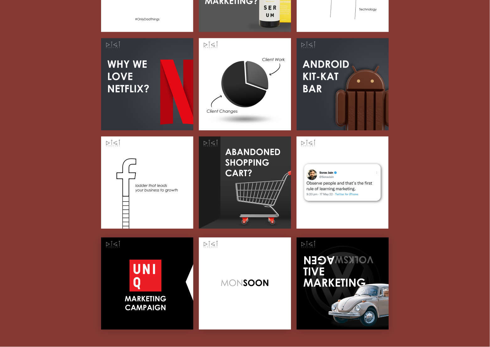 social media grid management sample